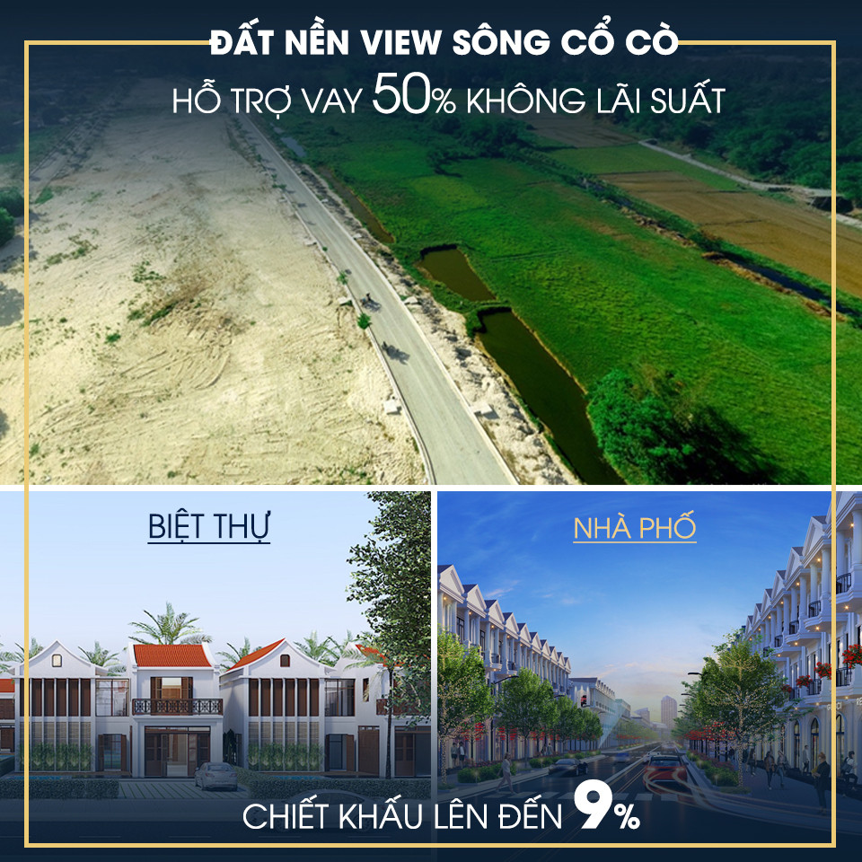 Đất nền view sông Cổ Cò