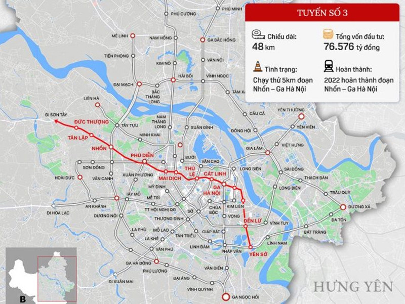 Tuyến Metro Ga Hà Nội – Hoàng Mai