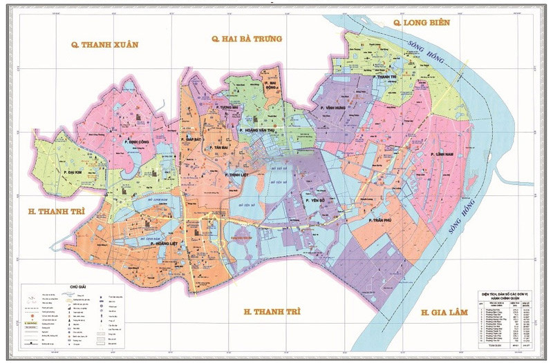 Vị trí địa lý của quận Hoàng Mai, Hà Nội