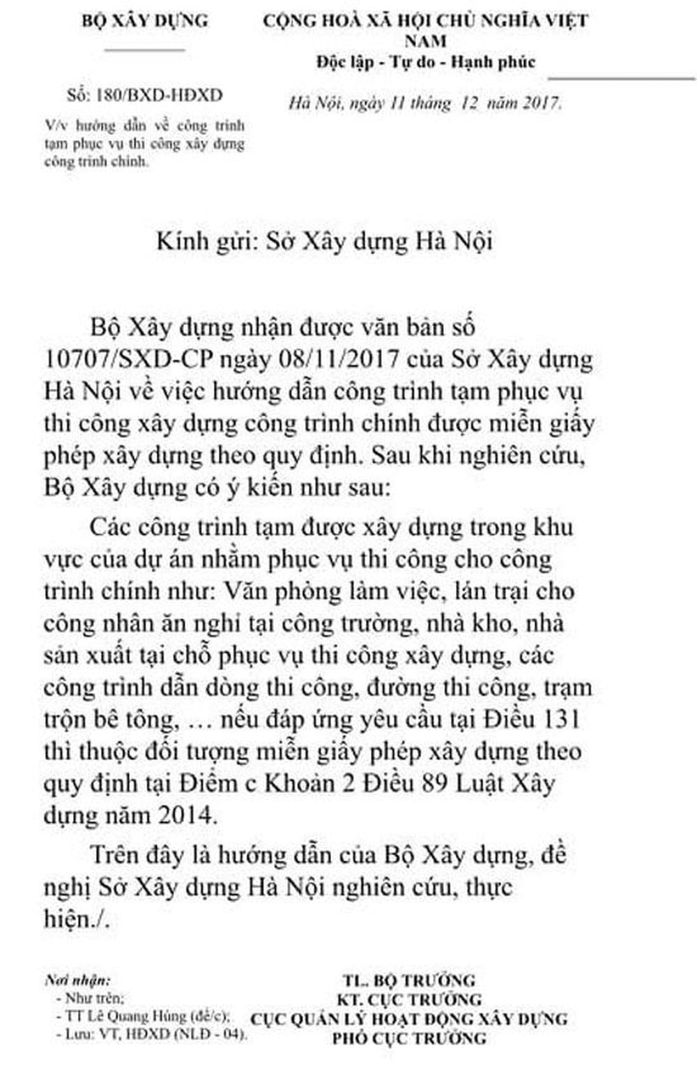 Cập nhật thêm đối tượng được miễn cấp giấy phép xây dựng tạm